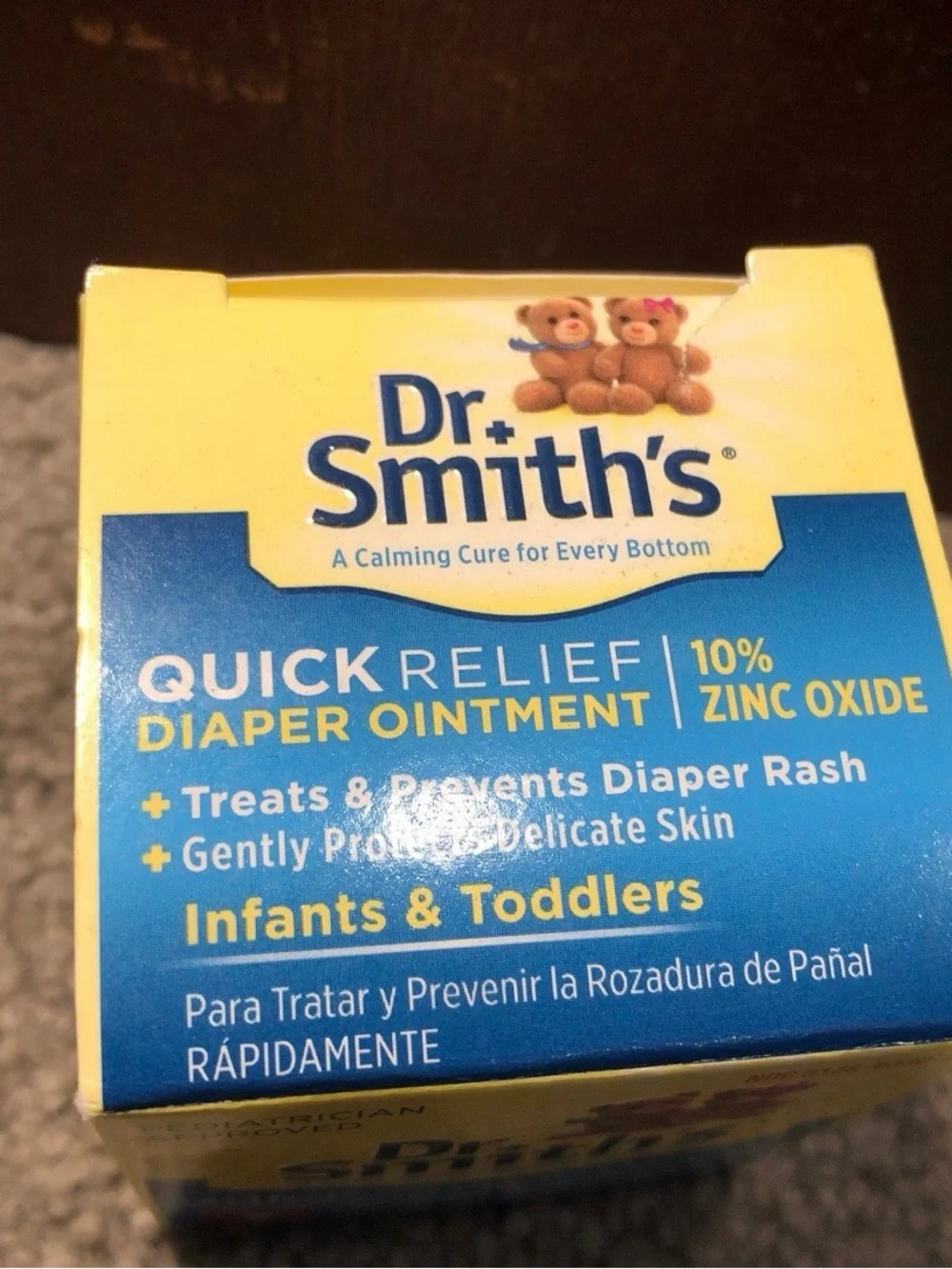 Dr. Smith's Quick Relief Diaper Rash Ointment Zinc Oxide Moisture Shield, 2oz